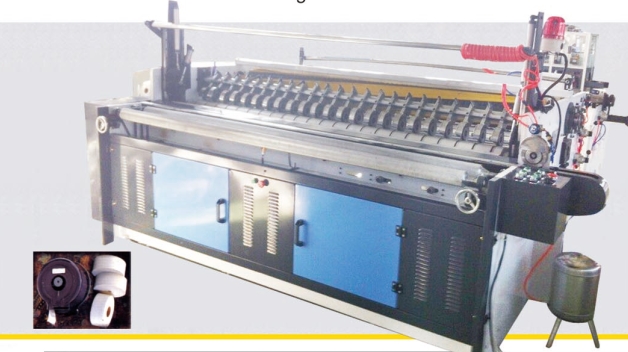 Automatic jumbo roll slitting and rewinding machine
