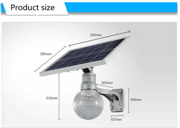 Outdoor IP65 LED 15W solar light all for one solar LED light with 5 years warranty