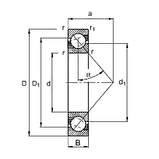 High Speed Angular Contact Ball Bearings ZKLF25752RS