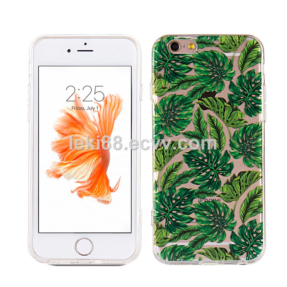 Hot landscape color landscape transparent soft Tpu back cover for Iphone 7 6s Plus mobile phone case