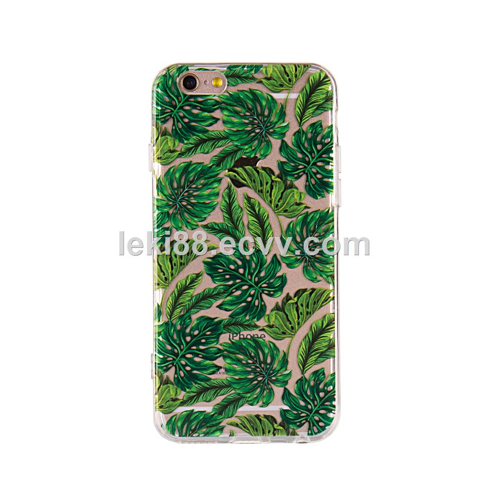 Hot landscape color landscape transparent soft Tpu back cover for Iphone 7 6s Plus mobile phone case