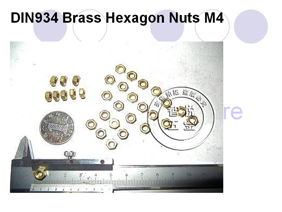 DIN934 Brass Hexagon Nuts GBT 617086 Cooper Brass Thread Insert Nuts M3M4M5M6M8M10M12M14M16M18