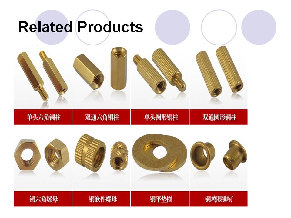 DIN934 Brass Hexagon Nuts GBT 617086 Cooper Brass Thread Insert Nuts M3M4M5M6M8M10M12M14M16M18