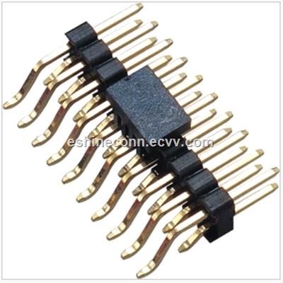 BB02TH 254mm 01 Pin header terminal strip dual row right angle SMT 4 to 60 contacts