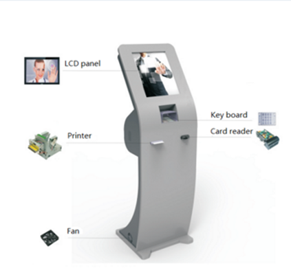 32 inch Interactive LCD Selfservices Kiosk with Printer kiosk machine