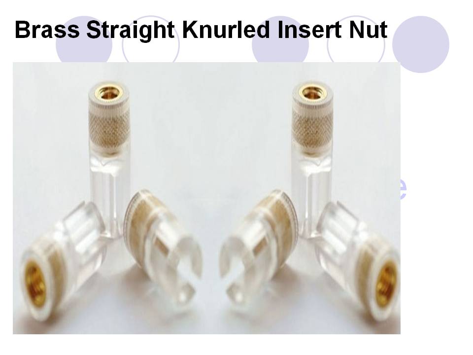 Brass Straight Knurled Insert NutsRound Slotted Brass Nuts