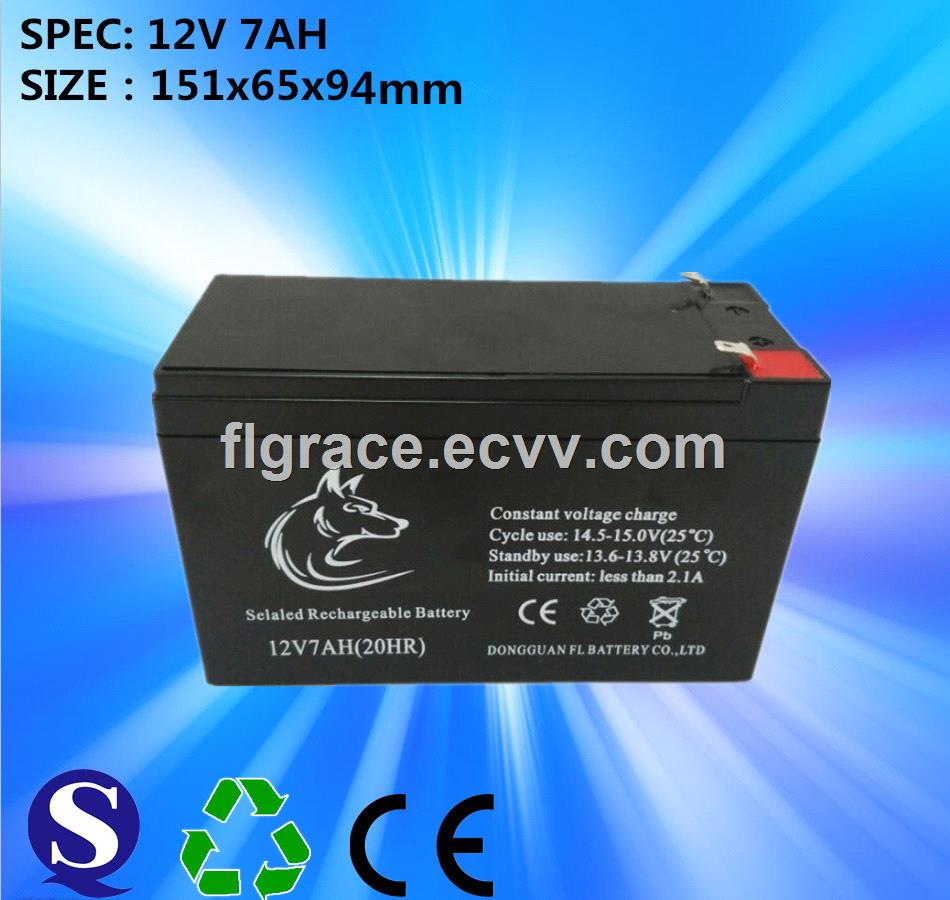 Free Maintenance Type 12v 7ah Sealed Lead Acid Battery Use For Trolley Speaker
