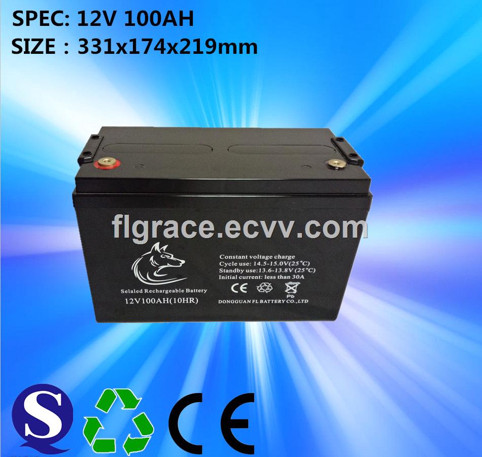 High Power LeadAcid Battery 12V 100ah Gel Electric Solar Street Light Battery