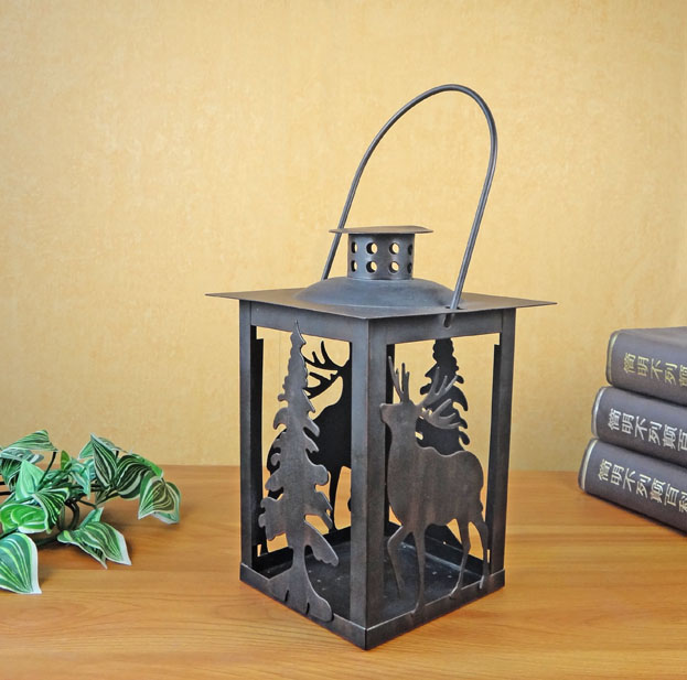 Christmas decoration antique metal candle holder