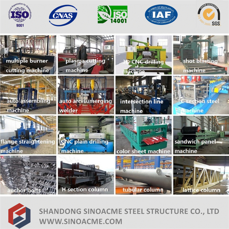 Prefabricated Steel Construction Workshop with Mezzanine