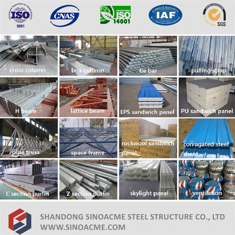 Prefabricated Steel Construction Workshop with Mezzanine