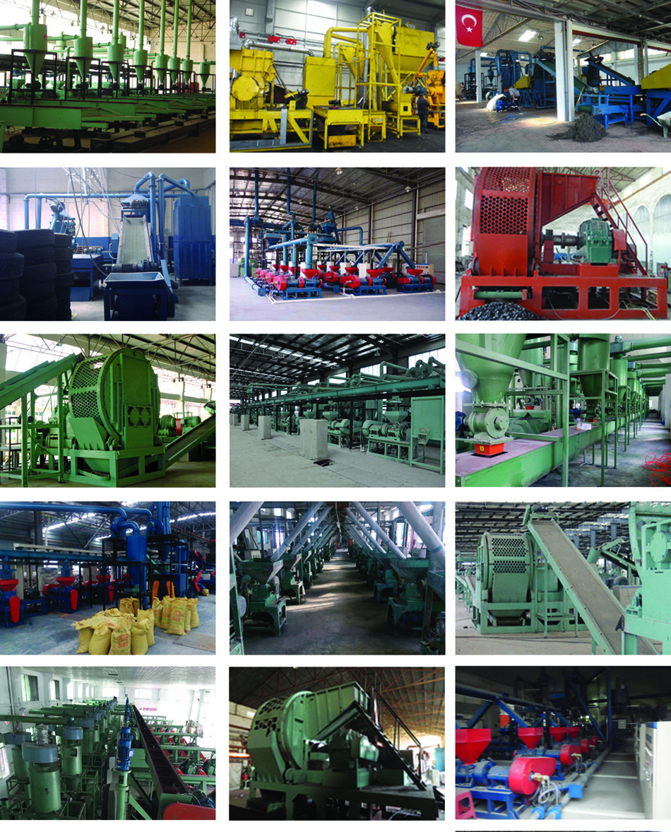 Waste tire rubber powder recycling machinery plant production line