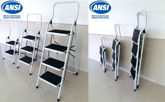 4 step safe ladder with handle and EN14183