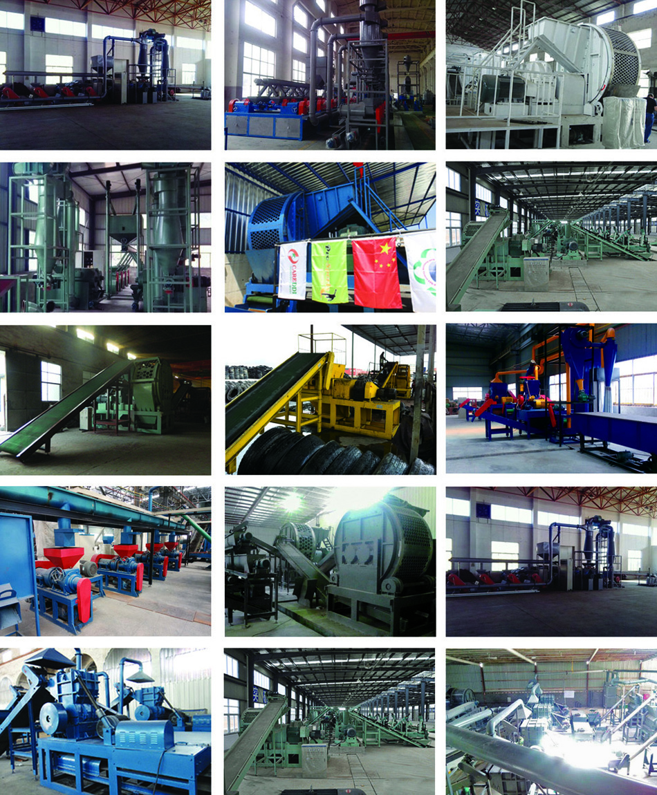 Waste tire rubber powder recycling machinery plant production line