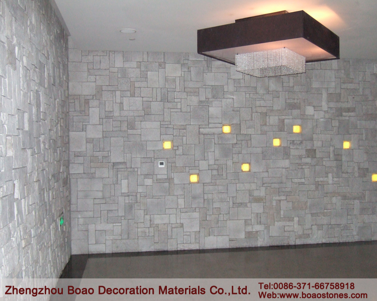 Building hand made stacked vitage stones exterior wall decoration