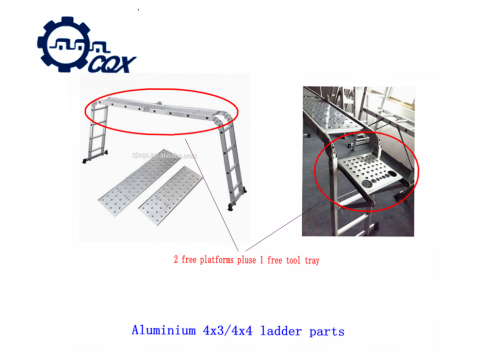 Multi Purpose Aluminium Extension Scaffold Ladder with Free Step Platforms