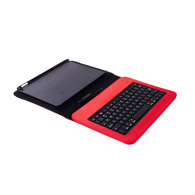 Red Color Leather Case For iPadiPhone Lighting Wired KeyboardYBKSL0908
