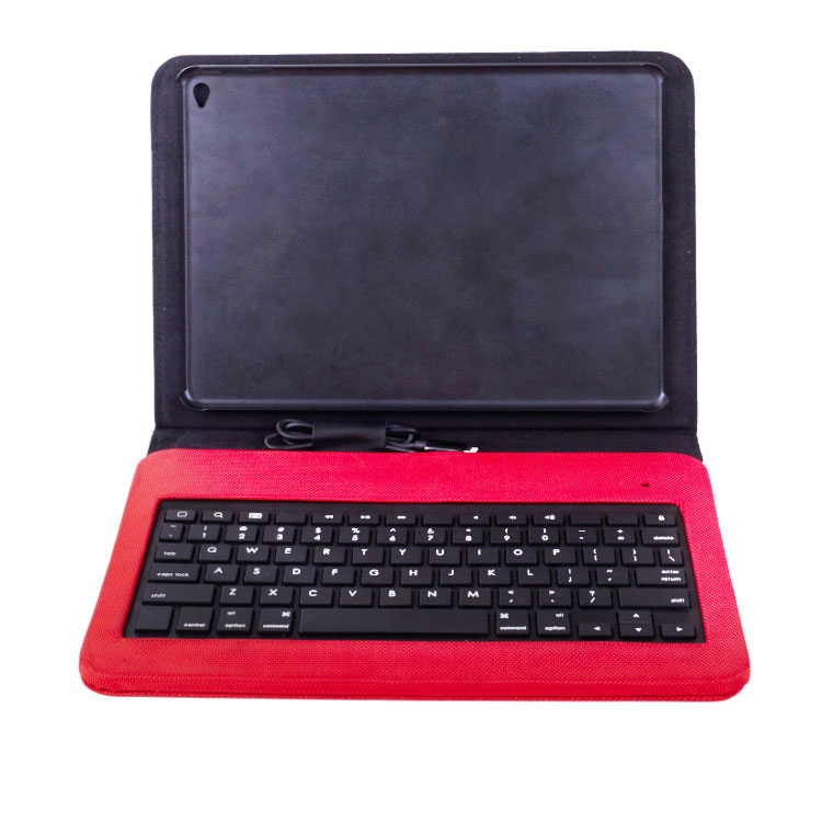 Red Color Leather Case For iPadiPhone Lighting Wired KeyboardYBKSL0908