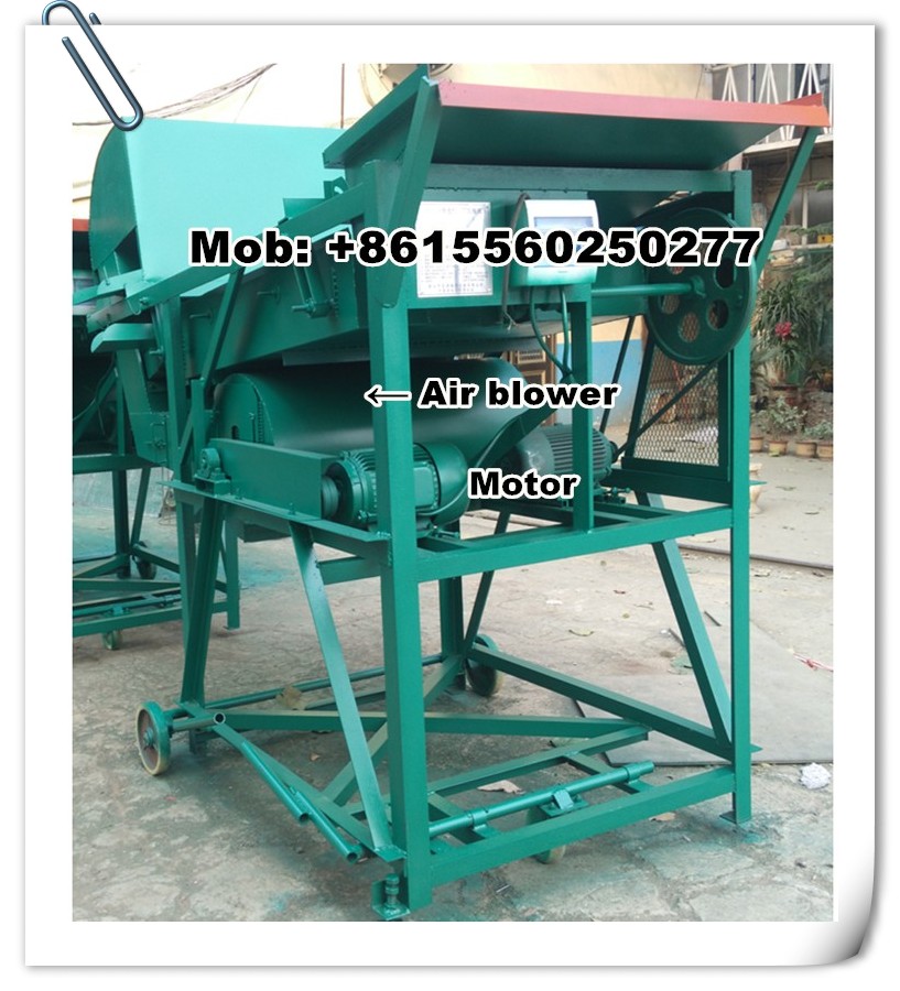 Removing paddy husk and straw automatic sieving machine