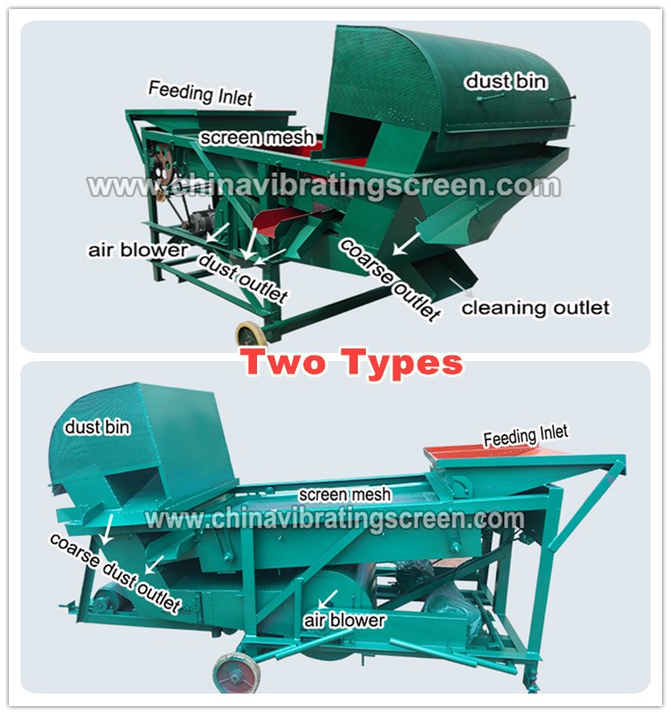 Removing paddy husk and straw automatic sieving machine