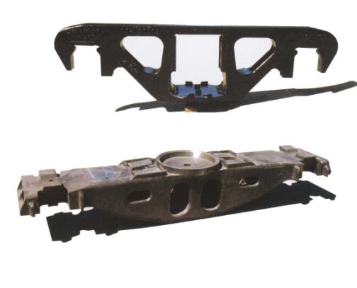 railway casting steel side frame and bolster for bogie