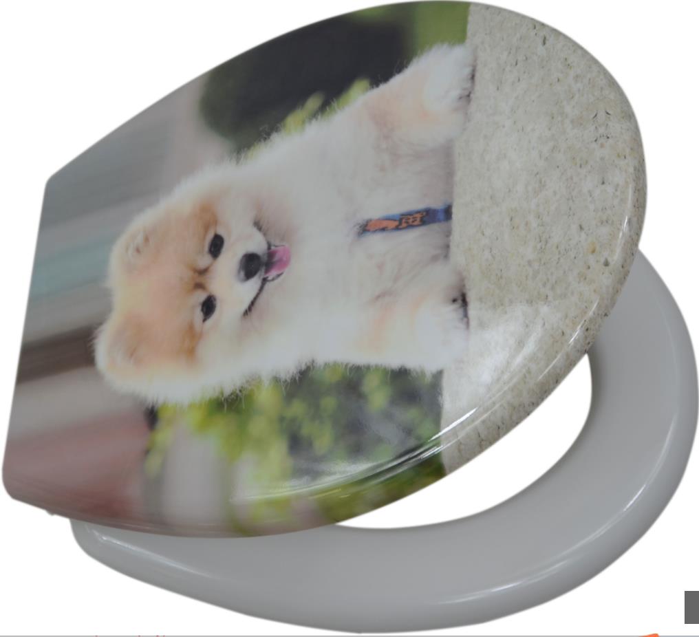 Printed duroplast European standard round toilet seat cover Printed duroplast European standard round toilet seat cover