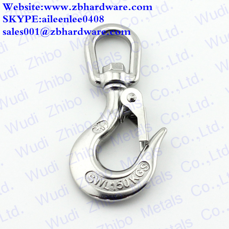 swivel eye snap hook cargo hook with latch rigging hardware