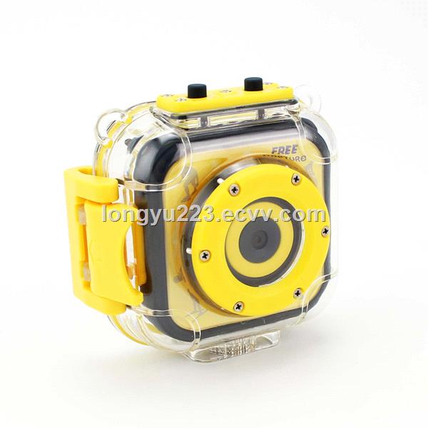 Mini Kids outdoor sports action camera with waterproof shell action cam