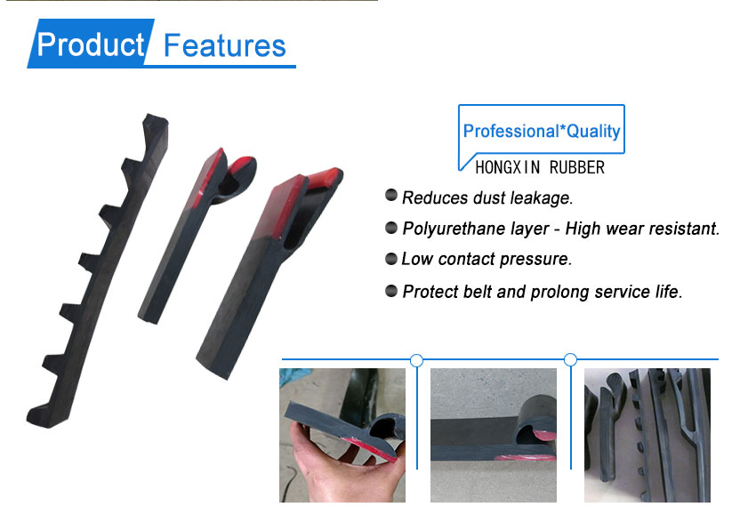 Conveyor belt skirting rubber