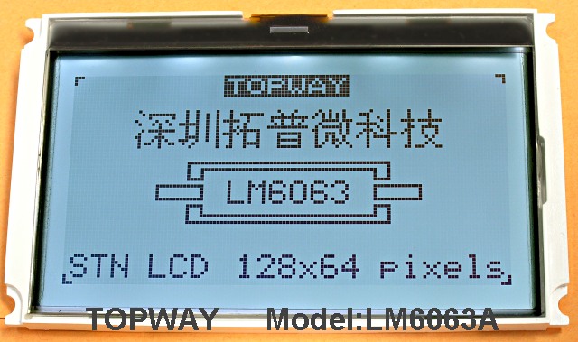 128X64 Graphic LCD Module Cog Type LCD Display LM6063 Ultra High Contrast