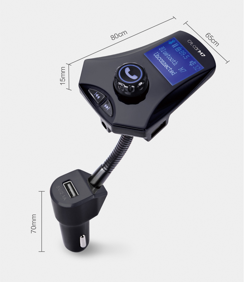 GXTKIT Car FM Transmitter FM Transmitter Car Audio M7 Bluetooth MP3 Player