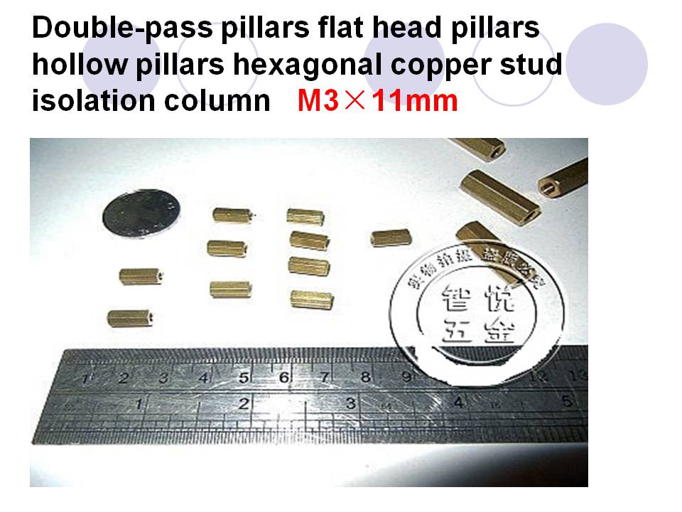 Hexagonal Copper PillarDouble Pillars Hollow Pillars Six Angle Copper Flat Copper Stud Isolation Column