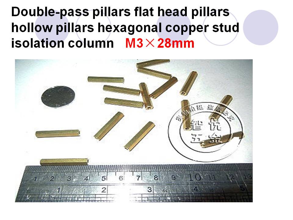 Hexagonal Copper PillarDouble Pillars Hollow Pillars Six Angle Copper Flat Copper Stud Isolation Column