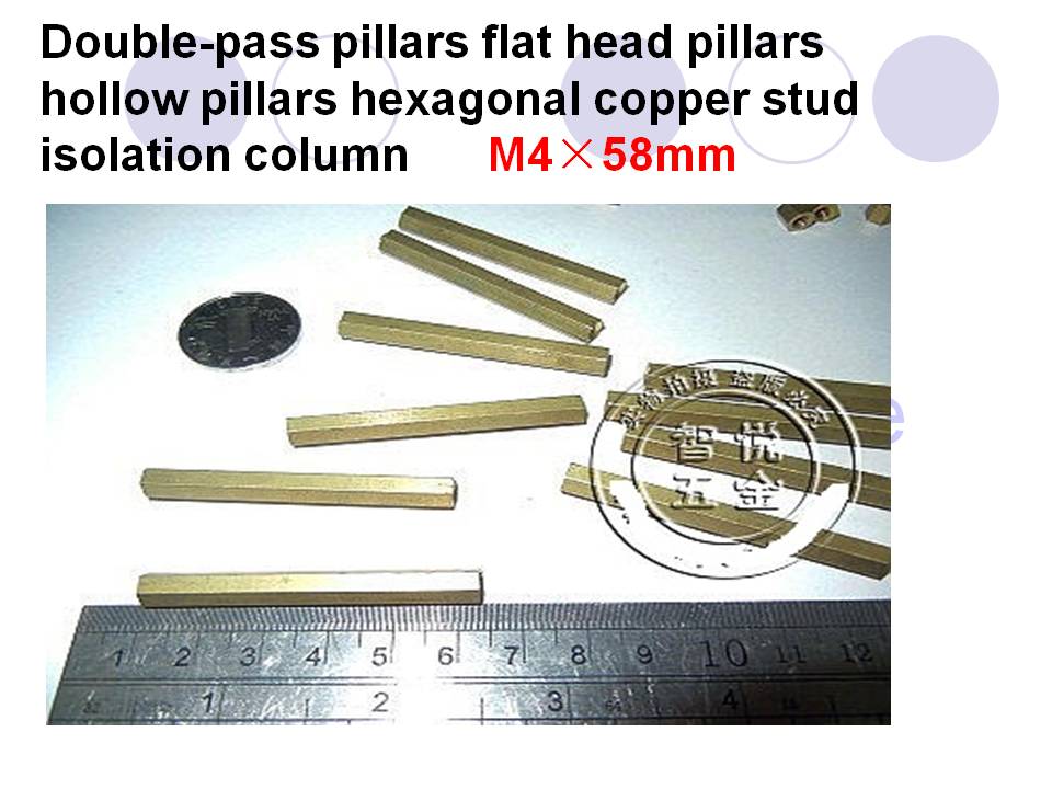 Hexagonal Copper PillarDouble Pillars Hollow Pillars Six Angle Copper Flat Copper Stud Isolation Column