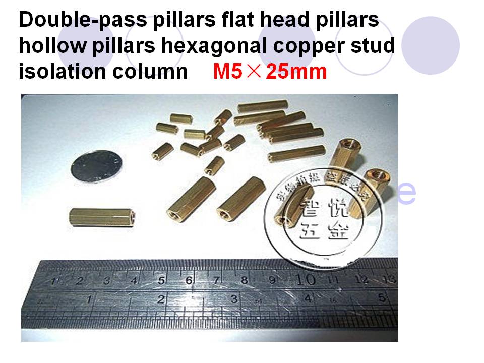 Hexagonal Copper PillarDouble Pillars Hollow Pillars Six Angle Copper Flat Copper Stud Isolation Column