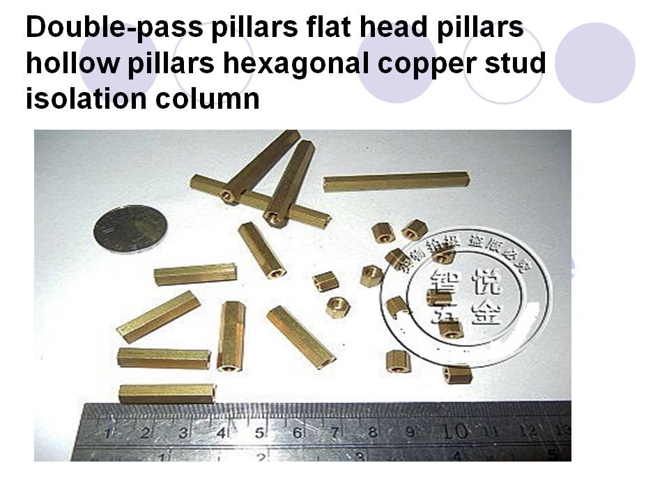 Hexagonal Copper PillarDouble Pillars Hollow Pillars Six Angle Copper Flat Copper Stud Isolation Column