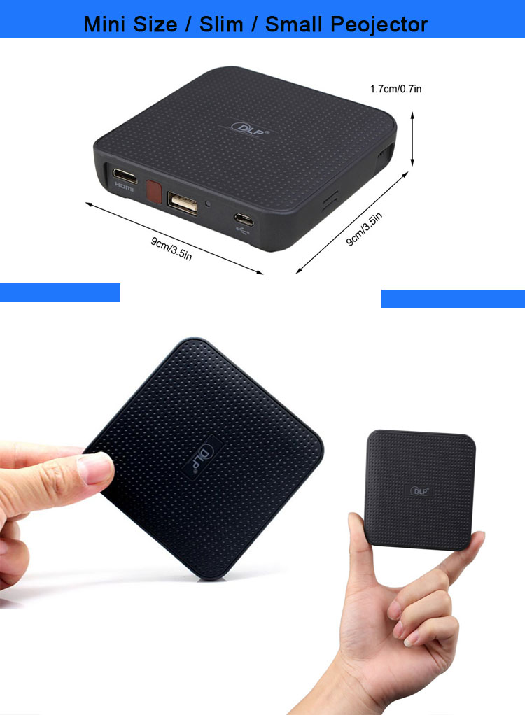 1080p battery backup handy DLP beamer with wifi for business trip