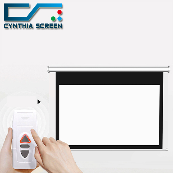 Cynthia High Clear Remote Control Motorized Screen Projector CMP8443