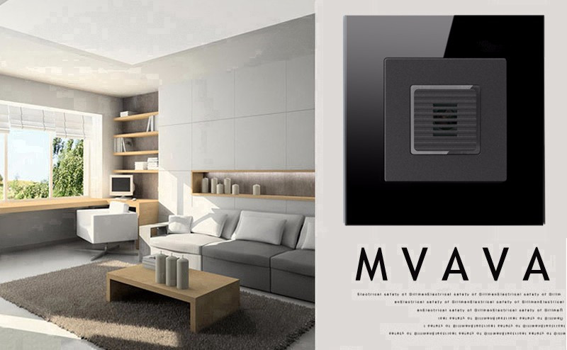 MVAVA CE BS Approved Sound Light Sensor Switch Luxury Black Crystal Glass 500800W Sound And Light Control Switch