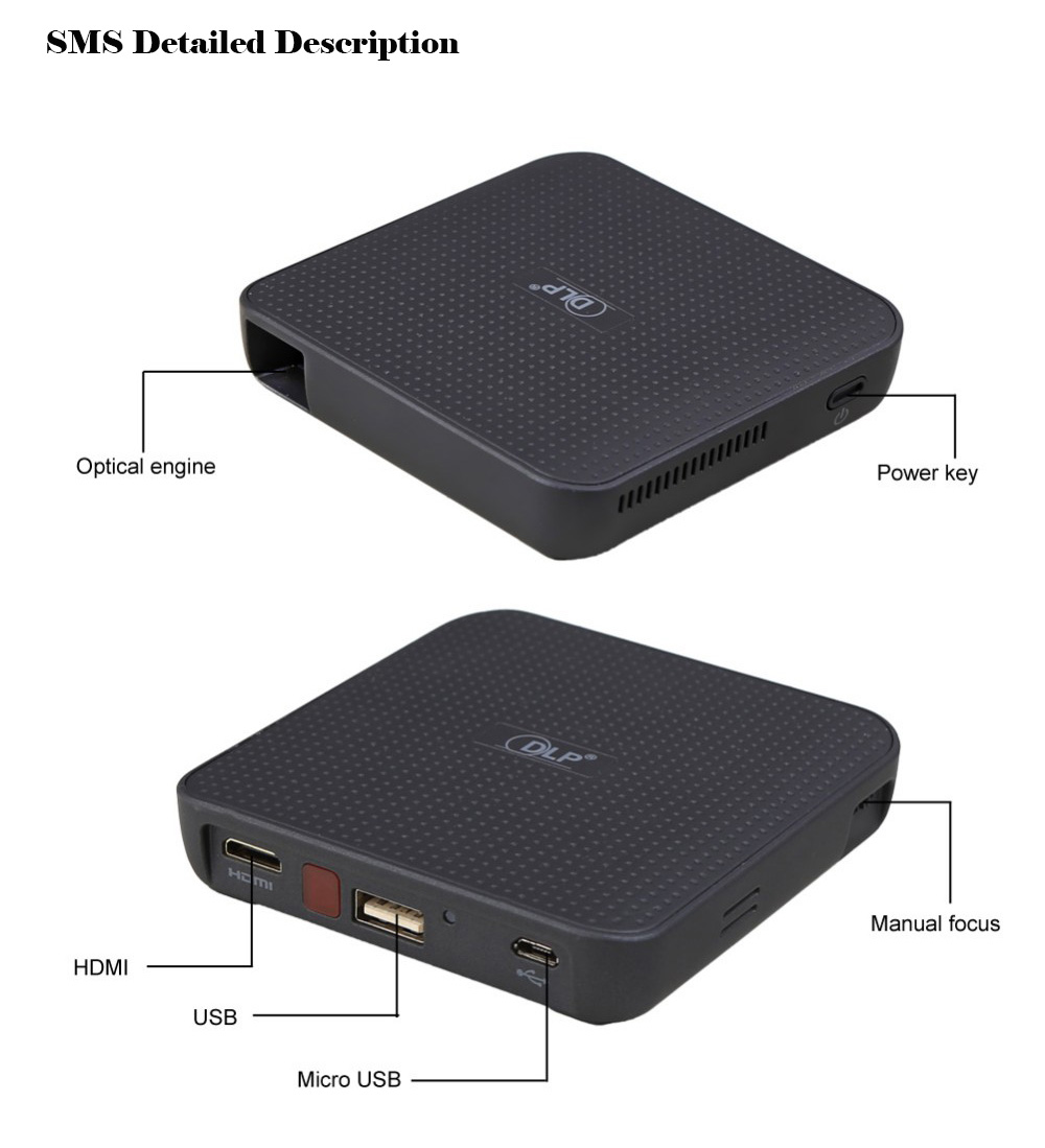 1080p battery backup handy DLP beamer with wifi for business trip