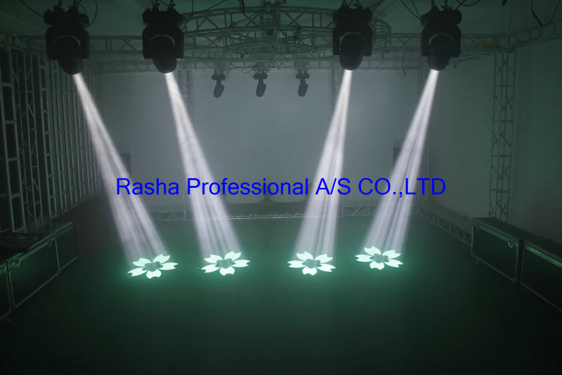 Rasha New Hot Sale 150W LED Moving Head Spot Light With 8 Facet Prism Powercon Stage Moving Gobo Light