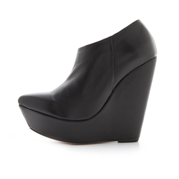Parrcen Womens Black Leather Platfrom Wedge Booties with Zip BD073 Parrcen Womens Black Leather Platfrom Wedge Booties with Zip BD073