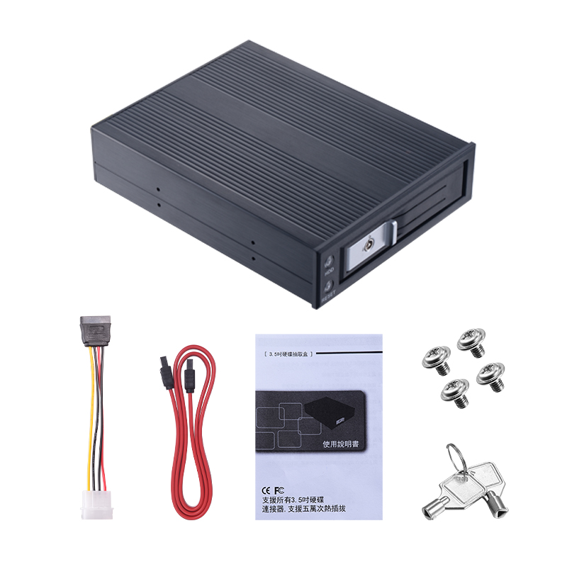 35in Single Bay aluminum case wtih lock design supports sata 6Gbps and hot swap Internal HDD enclosure