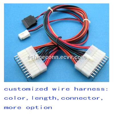 Electrical Wire Connector Terminal Assemble Mini fit housing and SATA connector to Computer