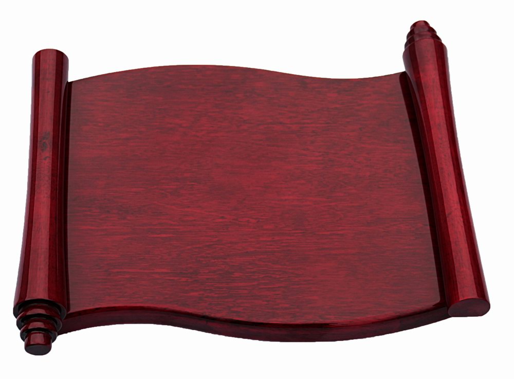 ROSEWOOD HIGH GLOSS FINISH WOODEN SCROLL AWARDS PLAQUES