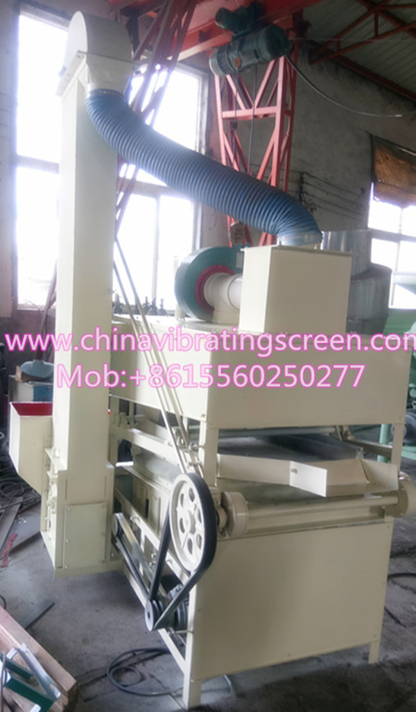 Repeated vibration gravity separator for grape seed