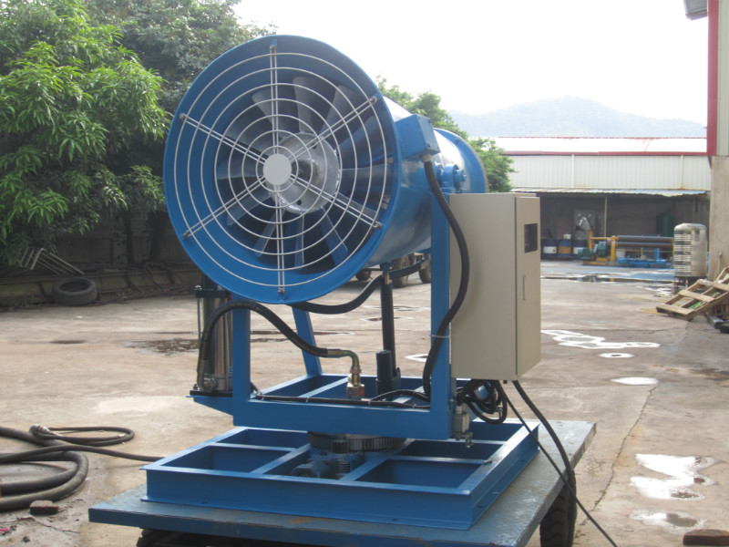 40mspray distance 11KW quarry dust control remote control fog machine pump