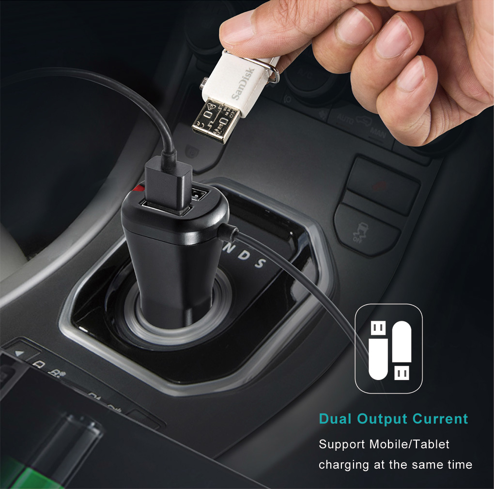 GXYKIT Bluetooth Car Charger USB Charger FM Transmitter Q7S Bluetooth handsfree
