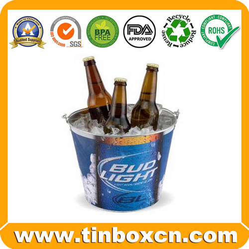 Beer Tin Pail Metal Tin Ice Bucket