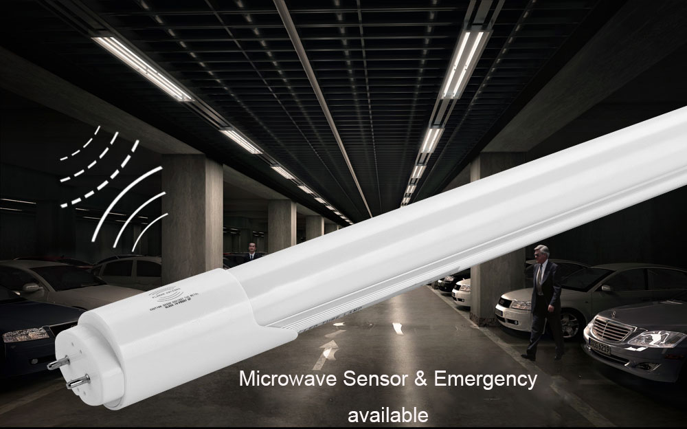 600mm2ft 9W T8 LED Tube Light with Microwave Motion Detector